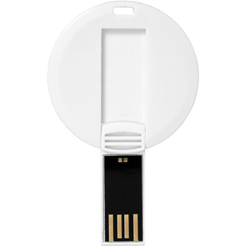 Round Credit Card USB-Stick , weiß MB , 32 GB , Kunststoff MB , 0,10cm (Höhe), Bild 4