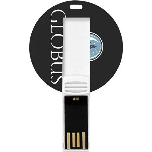 Round Credit Card USB-Stick , weiß MB , 16 GB , Kunststoff MB , 0,10cm (Höhe), Bild 3