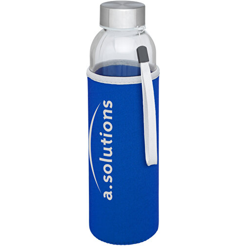Bodhi 500 Ml Glas-Sportflasche , blau, Glas, Neopren, Edelstahl, 22,10cm (Höhe), Bild 2