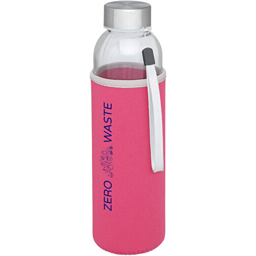 Bodhi 500 Ml Glas-Sportflasche , rosa, Glas, Neopren, Edelstahl, 22,10cm (Höhe), Bild 2