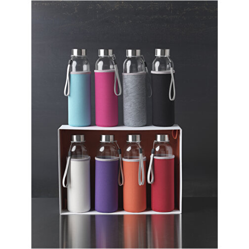 Bodhi 500 Ml Glas-Sportflasche , weiß, Glas, Neopren, Edelstahl, 22,10cm (Höhe), Bild 5
