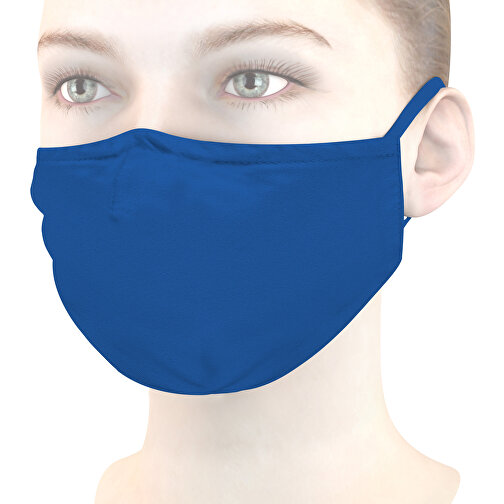 Mund-Nasen-Maske Deluxe , tintenblau, Polyester, 21,00cm x 12,00cm (Länge x Breite), Bild 1