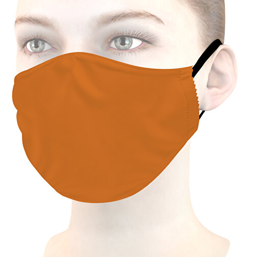 Mikrofaser-Kindermaske , orange, 70% Polyester, 30% Polyamid, 17,00cm x 6,00cm (Länge x Breite), Bild 1