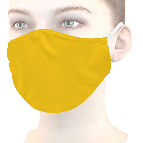 Mikrofaser-Kindermaske , gelb, 70% Polyester, 30% Polyamid, 17,00cm x 6,00cm (Länge x Breite), Bild 1