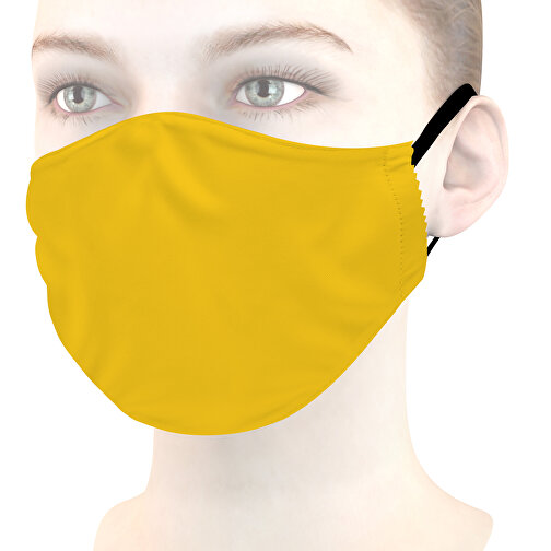 Mikrofaser-Kindermaske , gelb, 70% Polyester, 30% Polyamid, 17,00cm x 6,00cm (Länge x Breite), Bild 1