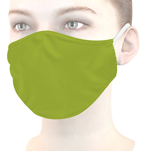 Mikrofaser-Gesichtsmaske , hellgrün, 70% Polyester, 30% Polyamid, 18,00cm x 8,00cm (Länge x Breite), Bild 1
