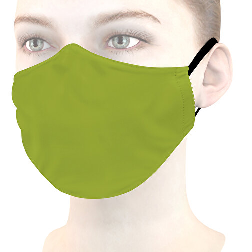 Mikrofaser-Kindermaske Mit Nasenbügel , hellgrün, 70% Polyester, 30% Polyamid, 17,00cm x 6,00cm (Länge x Breite), Bild 1