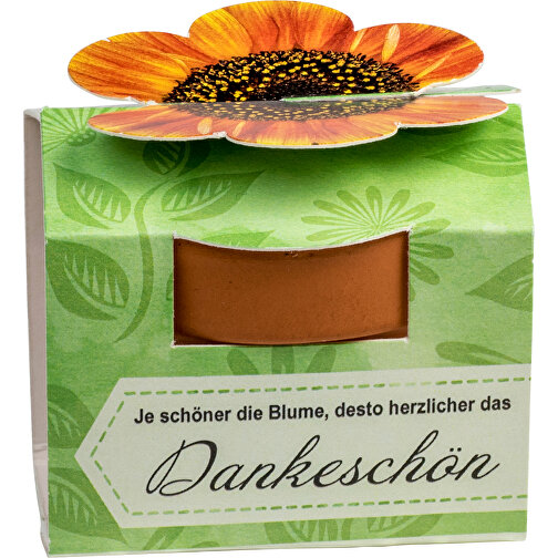 Tontöpfchen-Blume Mit Samen - Sonnenblume Inkl. Tampondruck , individuell, Saatgut,Papier,Ton,Erde, 4,00cm (Höhe), Bild 4