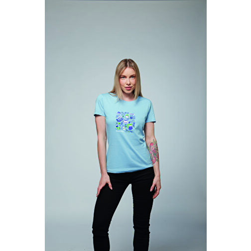 T-Shirt - Regent Women , Sol´s, aqua, Baumwolle, M, 63,00cm x 44,00cm (Länge x Breite), Bild 4