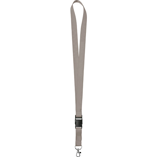 20 Mm Satin Lanyard , silber, Satin, 92,00cm x 2,00cm (Länge x Breite), Bild 1