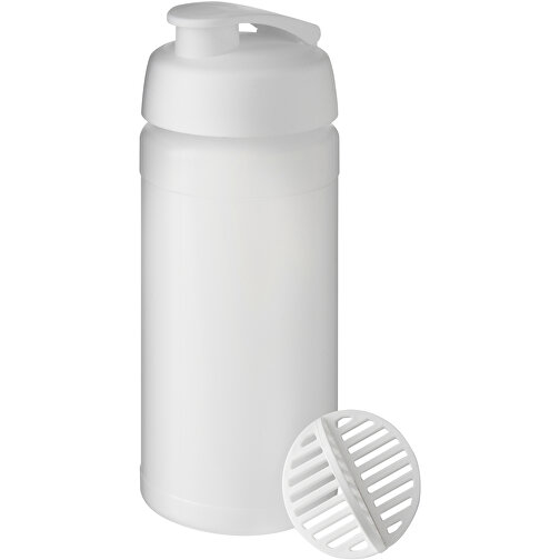 Baseline Plus 500 Ml Shakerflasche , weiss / klar mattiert, HDPE Kunststoff, PP Kunststoff, PP Kunststoff, 18,50cm (Höhe), Bild 1