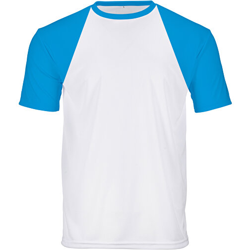 Reglan T-Shirt Individuell - Vollflächiger Druck , karibikblau, Polyester, S, 68,00cm x 96,00cm (Länge x Breite), Bild 1
