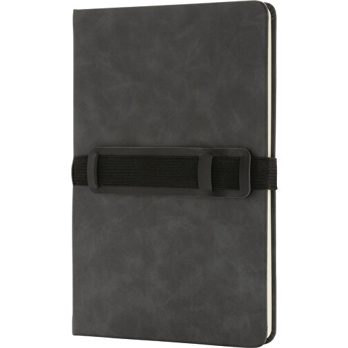 Luksus A5 hardcover PU notesbog med telefon og penne holder., Billede 1