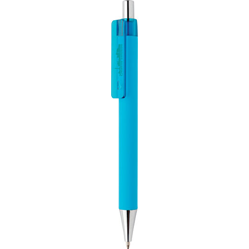 X8 Stift Mit Smooth-Touch, Blau , blau, ABS, 14,00cm (Höhe), Bild 4
