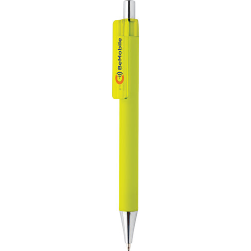 X8 Stift Mit Smooth-Touch, Limone , limone, ABS, 14,00cm (Höhe), Bild 4