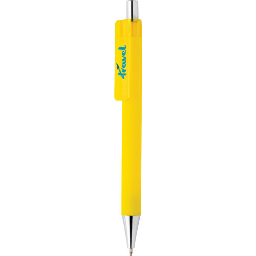 X8 Stift Mit Smooth-Touch, Gelb , gelb, ABS, 14,00cm (Höhe), Bild 3