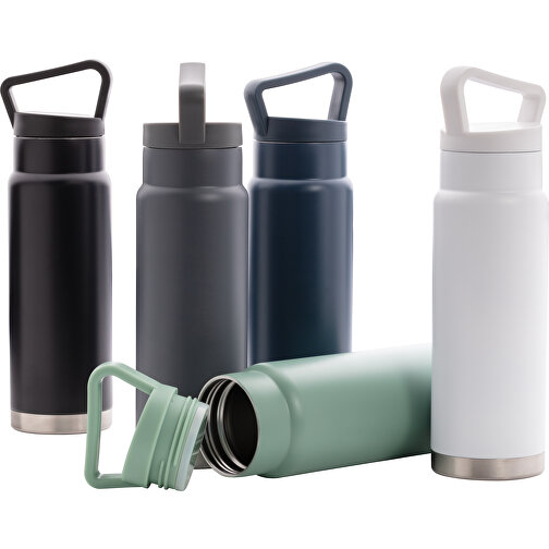 Auslaufsichere Vakuum-Flasche Mit Tragegriff, Grau , grau, Edelstahl, 28,30cm (Höhe), Bild 9