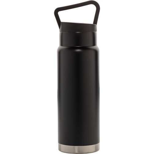 Auslaufsichere Vakuum-Flasche Mit Tragegriff, Schwarz , schwarz, Edelstahl, 28,30cm (Höhe), Bild 2