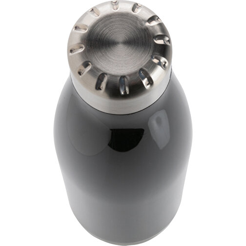 Auslaufsichere Trinkflasche Mit Stainless-Steel-Deckel, Schwarz , schwarz, Mit Glykol modifiziertes PET, 26,20cm (Höhe), Bild 2