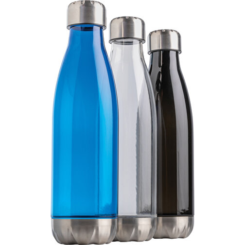 Auslaufsichere Trinkflasche Mit Stainless-Steel-Deckel, Schwarz , schwarz, Mit Glykol modifiziertes PET, 26,20cm (Höhe), Bild 4