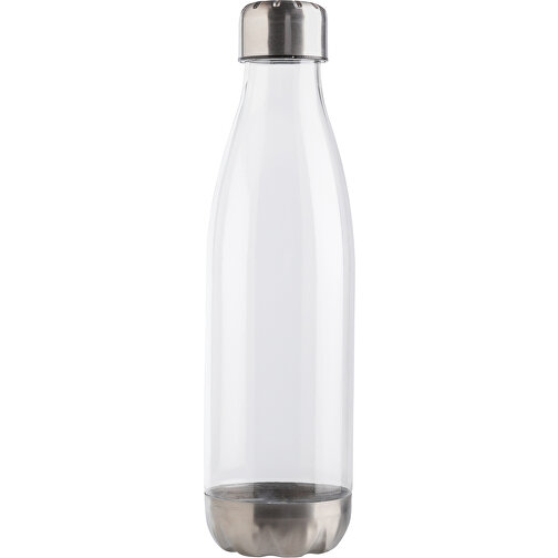 Auslaufsichere Trinkflasche Mit Stainless-Steel-Deckel, Transparent , transparent, Mit Glykol modifiziertes PET, 26,20cm (Höhe), Bild 1