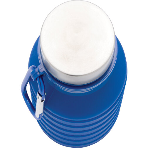 Auslaufgeschützte Faltbare Silikonflasche, Blau , blau, Silikon, 24,30cm (Höhe), Bild 7