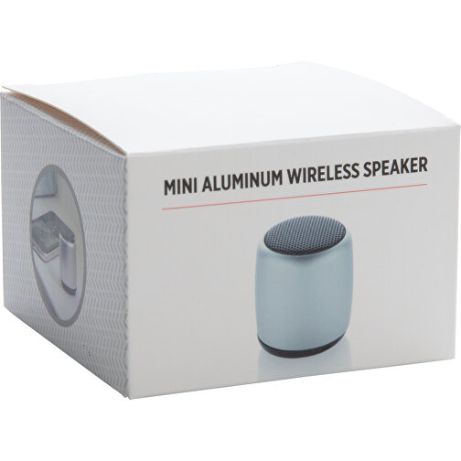 Kabelloser Mini-Lautsprecher Aus Aluminium, Silber , silber, Metall, 4,50cm (Höhe), Bild 5