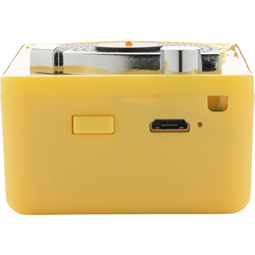 Mini Vintage Kabelloser 3W Lautsprecher, Gelb , gelb, ABS, 7,50cm x 5,00cm (Länge x Höhe), Bild 4
