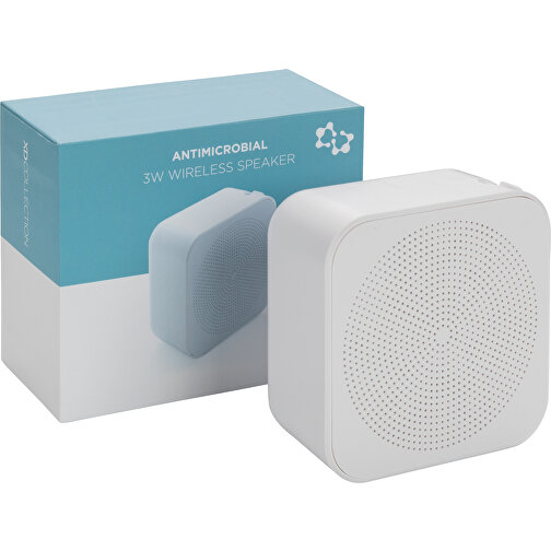 3W Antimikrobieller Kabelloser Lautsprecher, Weiß , weiß, ABS, 7,30cm x 4,30cm (Länge x Höhe), Bild 7