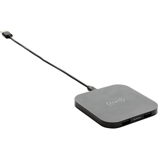 Wireless-5W-Charging-Pad, Schwarz , schwarz, ABS, 9,00cm x 1,00cm (Länge x Höhe), Bild 1