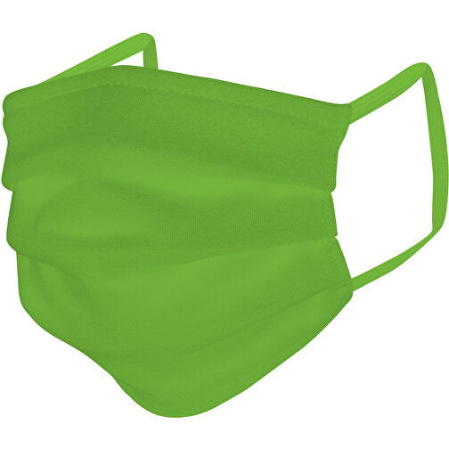 Mund-Nasen-Maske , apfelgrün, Baumwolle, 11,00cm x 9,00cm (Länge x Breite), Bild 2