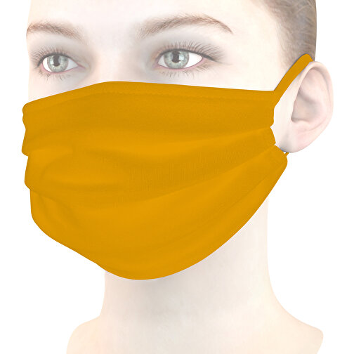 Mund-Nasen-Maske , maisgelb, Baumwolle, 11,00cm x 9,00cm (Länge x Breite), Bild 1