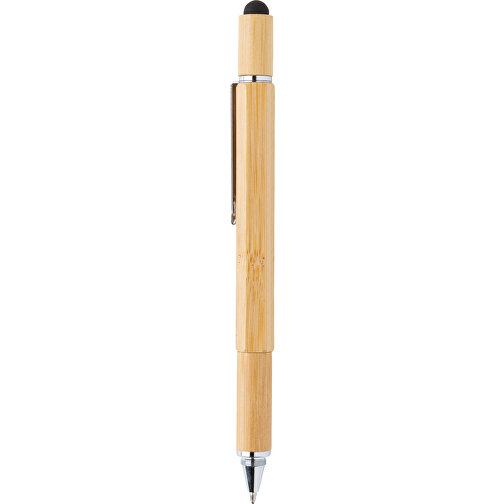 5-in-1 Bambus Tool-Stift, Braun , braun, Bambus, 15,00cm (Höhe), Bild 6
