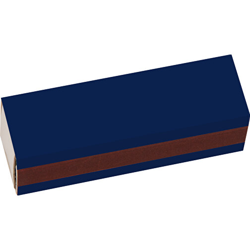 Streichholzschachtel 5,6 X 1,7 X 1,7 Cm , dunkelblau/weiß, Holz, Karton, 5,60cm x 1,70cm x 1,70cm (Länge x Höhe x Breite), Bild 3