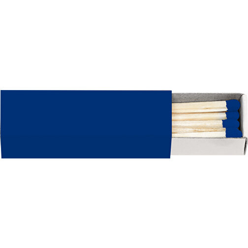 Streichholzschachtel 5,6 X 1,7 X 1,7 Cm , blau/weiß, Holz, Karton, 5,60cm x 1,70cm x 1,70cm (Länge x Höhe x Breite), Bild 2