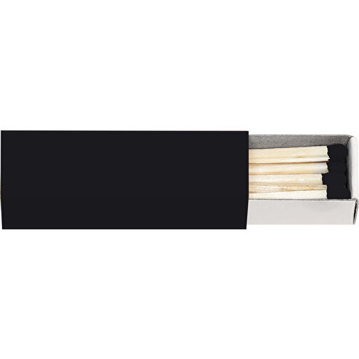 Streichholzschachtel 5,6 X 1,7 X 1,7 Cm , schwarz/weiß, Holz, Karton, 5,60cm x 1,70cm x 1,70cm (Länge x Höhe x Breite), Bild 2