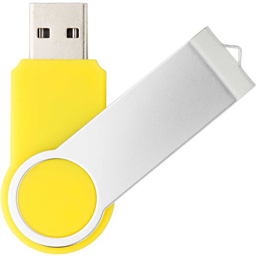 USB-Stick Swing Round 3.0 128GB , Promo Effects MB , gelb MB , 131 GB , Kunststoff MB , 10 - 45 MB/s MB , , Bild 1