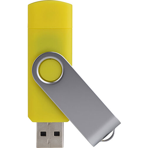 USB-Stick Smart Swing 128 GB , Promo Effects MB , gelb MB , 131 GB , Kunststoff, Metal MB , 3 - 10 MB/s MB , 7,00cm x 1,00cm x 1,90cm (Länge x Höhe x Breite), Bild 1