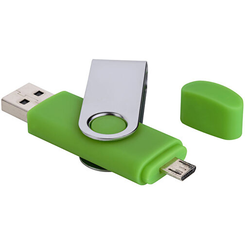 USB-Stick Smart Swing 128 GB , Promo Effects MB , grün MB , 131 GB , Kunststoff, Metal MB , 3 - 10 MB/s MB , 7,00cm x 1,00cm x 1,90cm (Länge x Höhe x Breite), Bild 2