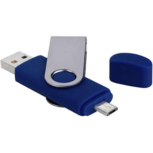 USB-Stick Smart Swing 128 GB , Promo Effects MB , blau MB , 131 GB , Kunststoff, Metal MB , 3 - 10 MB/s MB , 7,00cm x 1,00cm x 1,90cm (Länge x Höhe x Breite), Bild 2