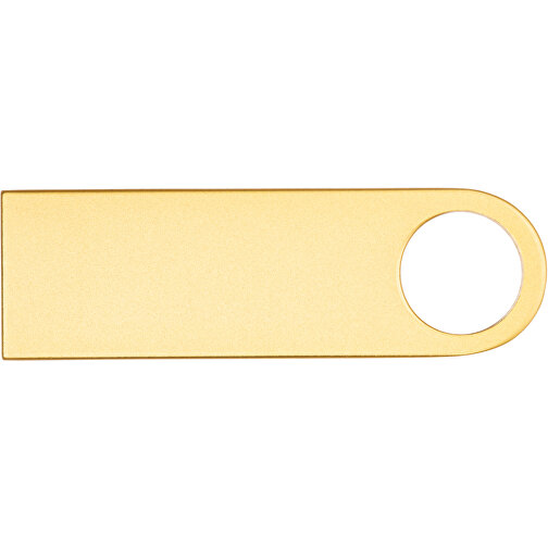 USB Stick Metall 128GB Bunt , Promo Effects MB , gold MB , 131 GB , Metall MB , 3 - 10 MB/s MB , 3,90cm x 0,40cm x 1,20cm (Länge x Höhe x Breite), Bild 2
