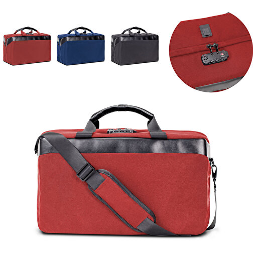 Reisetasche Aus R-PET 23L , rot, R-PET, 40,00cm x 25,00cm x 20,00cm (Länge x Höhe x Breite), Bild 2