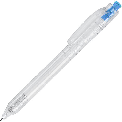 Kugelschreiber R-PET , transparent hellblau, R-PET, 14,30cm (Länge), Bild 2