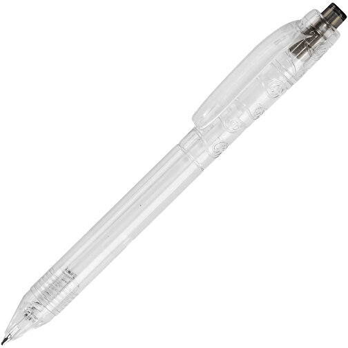 Kugelschreiber R-PET , transparent schwarz, R-PET, 14,30cm (Länge), Bild 2