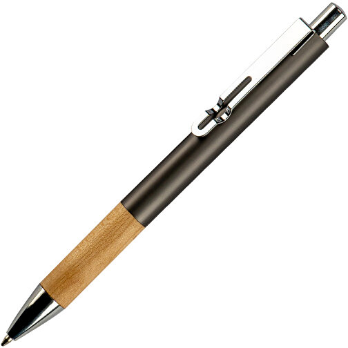 Bolígrafo metálico con empuñadura de madera, Imagen 2