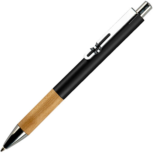 Bolígrafo metálico con empuñadura de madera, Imagen 2