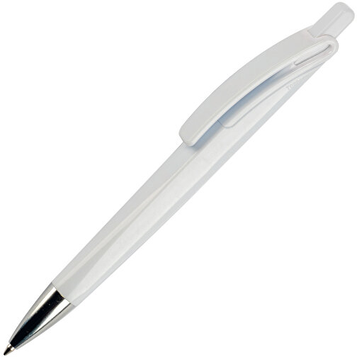 Kugelschreiber Riva Hardcolour , weiß / weiß, ABS, 14,40cm (Länge), Bild 2