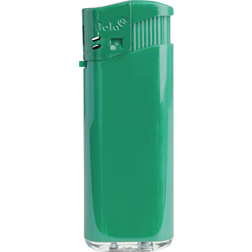 Nola 4 Midi Elektronik Feuerzeug, Nachfüllbar , HC grün, Kunststoff, 6,30cm x 1,05cm x 2,35cm (Länge x Höhe x Breite), Bild 1