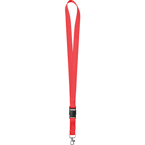 20 Mm Satin Lanyard , rot, Satin, 92,00cm x 2,00cm (Länge x Breite), Bild 1