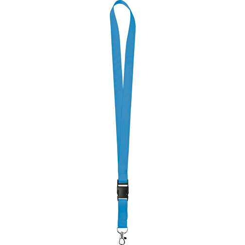 15 Mm Satin Lanyard , türkis, Satin, 92,00cm x 1,50cm (Länge x Breite), Bild 1